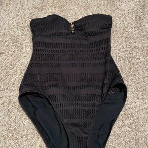 Crochet Ralph Lauren Black Swimsuit